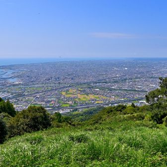 坂本A・Bコース合流点から望む志太平野