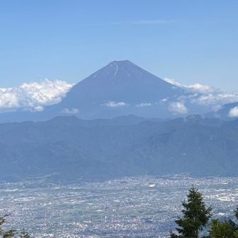 富士山眺めながら駐車場へ