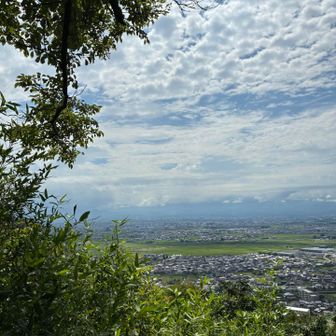 白鳥城跡から立山連峰、雲が掛かってしまった
