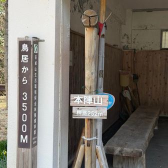 てくてく🚶‍♂️‍➡️🚶‍♀️‍➡️歩いて…本陣山到着。