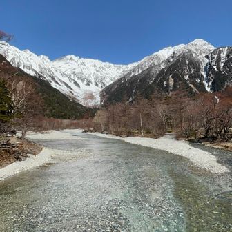 噂の「河童橋からの穂高連峰🏔️」