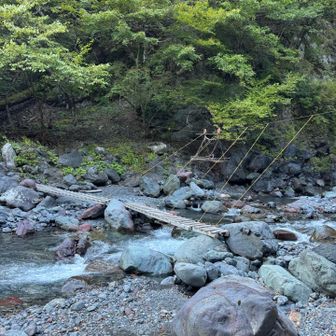やっと渡渉ポイントまで来ました。