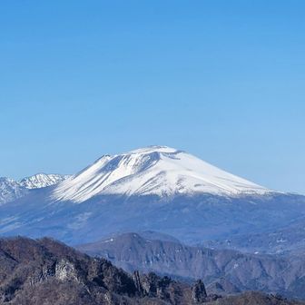 今日は雲一つ無い快晴、浅間山が綺麗に見えました。