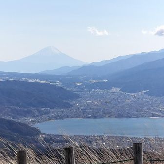 諏訪湖と富士山