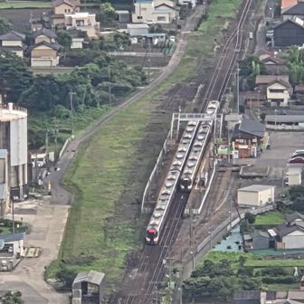 単線なので、坂祝駅すれ違い🚃