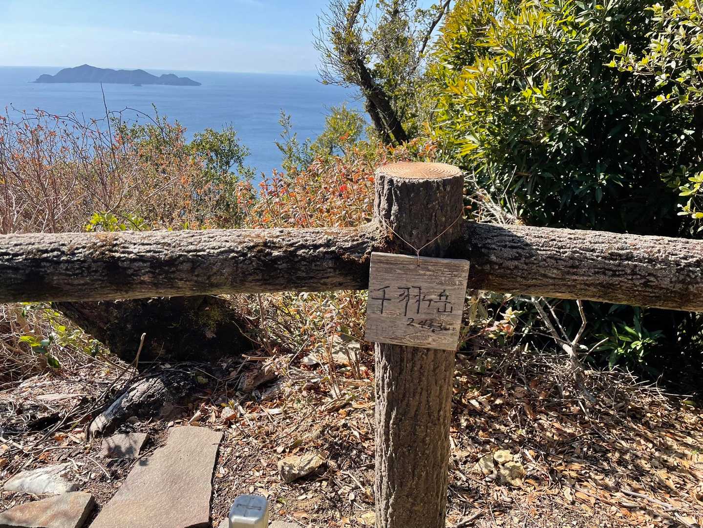 四国百名山千羽ヶ岳山頂（245.3ｍ）に到着です。これでキリ番の600座到達です。