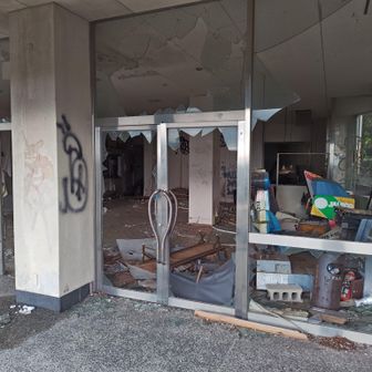 入口も荒れ放題