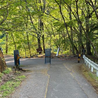 登山道入口のゲートがゴールテープ𝒈𝒐𝒂𝒍
