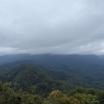 粟ヶ岳は雲☁️取れず