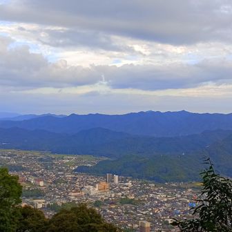 山頂🏯眺望　彼ら石垣跡からゲキ坂？頑張りました💪
ペットボトル麦茶2本をごほうび🎁しました😄