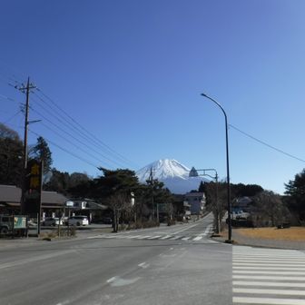 駐車場へ戻って富士山