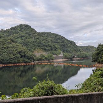長谷ダムと城の越山