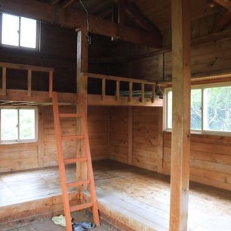 平笠不動避難小屋の中