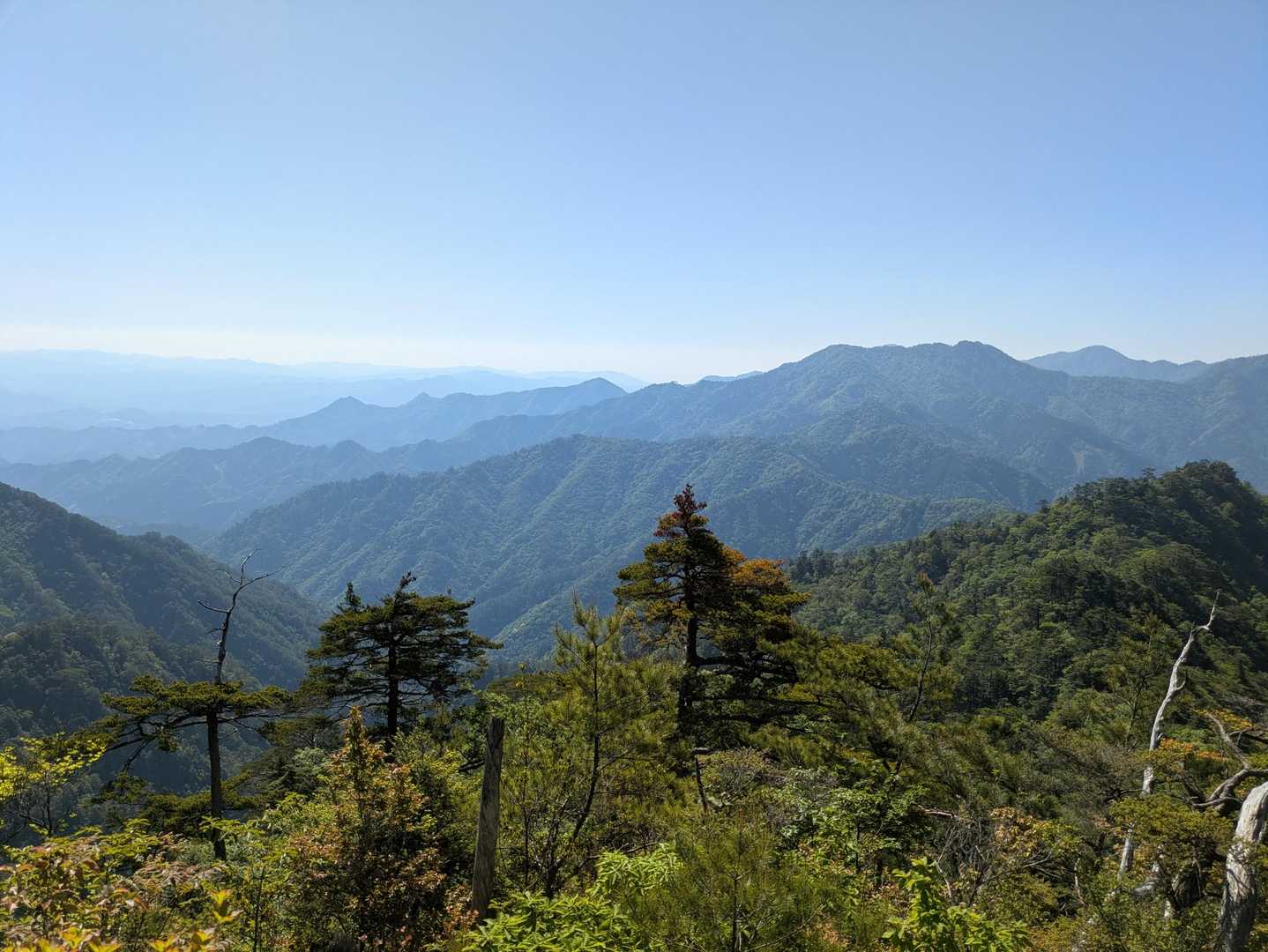 杉ヶ越登山口-傾山 往復コースの写真
