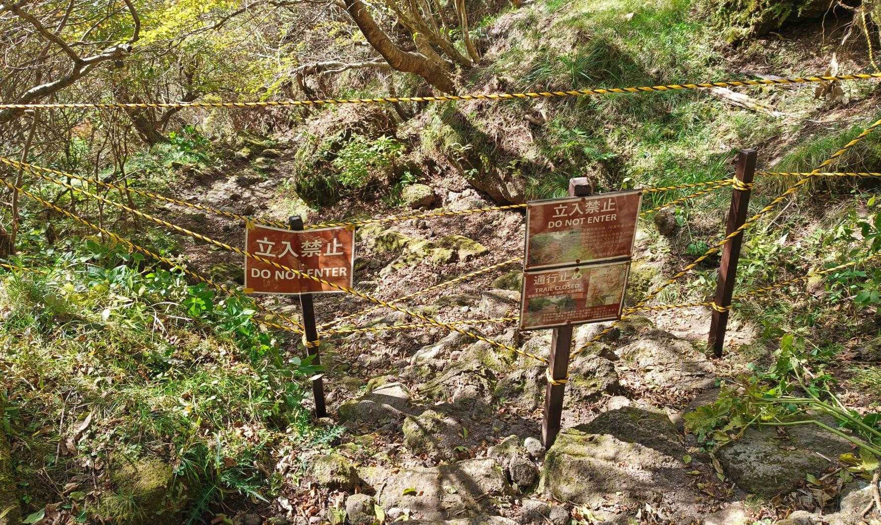 あざみ谷登山道は崩落のため立入禁止⛔️
妙見岳までは厳しい登り返し。キツかった〜😅💦💦