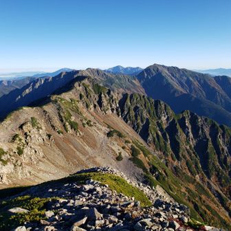 荒川岳、悪沢岳、仙丈ヶ岳、甲斐駒ヶ岳、間ノ岳