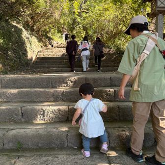 一生懸命登っています🤭