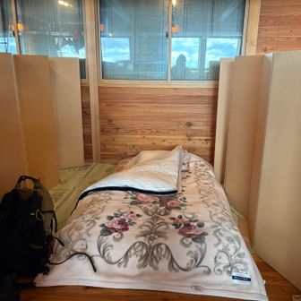 今回は新館泊　この日はソロ4人、ペア1組でした　ゆっくりした時間が流れる