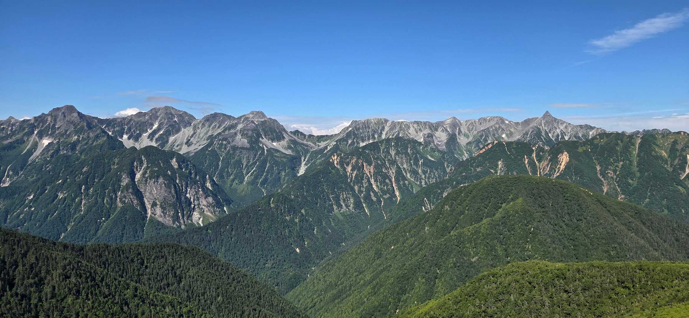 三股登山口-蝶ヶ岳-蝶槍-常念岳-前常念岳 周回コースの写真