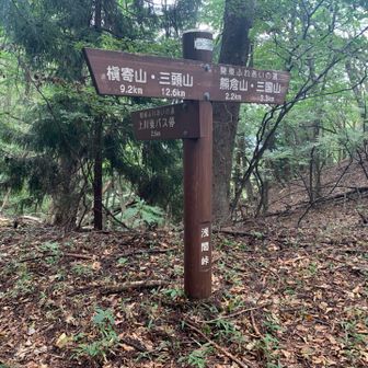本日のゴール地点、浅間峠に到着しました。
今回はここまで。
上川乗バス停まで下りました。