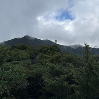 北横岳にガス