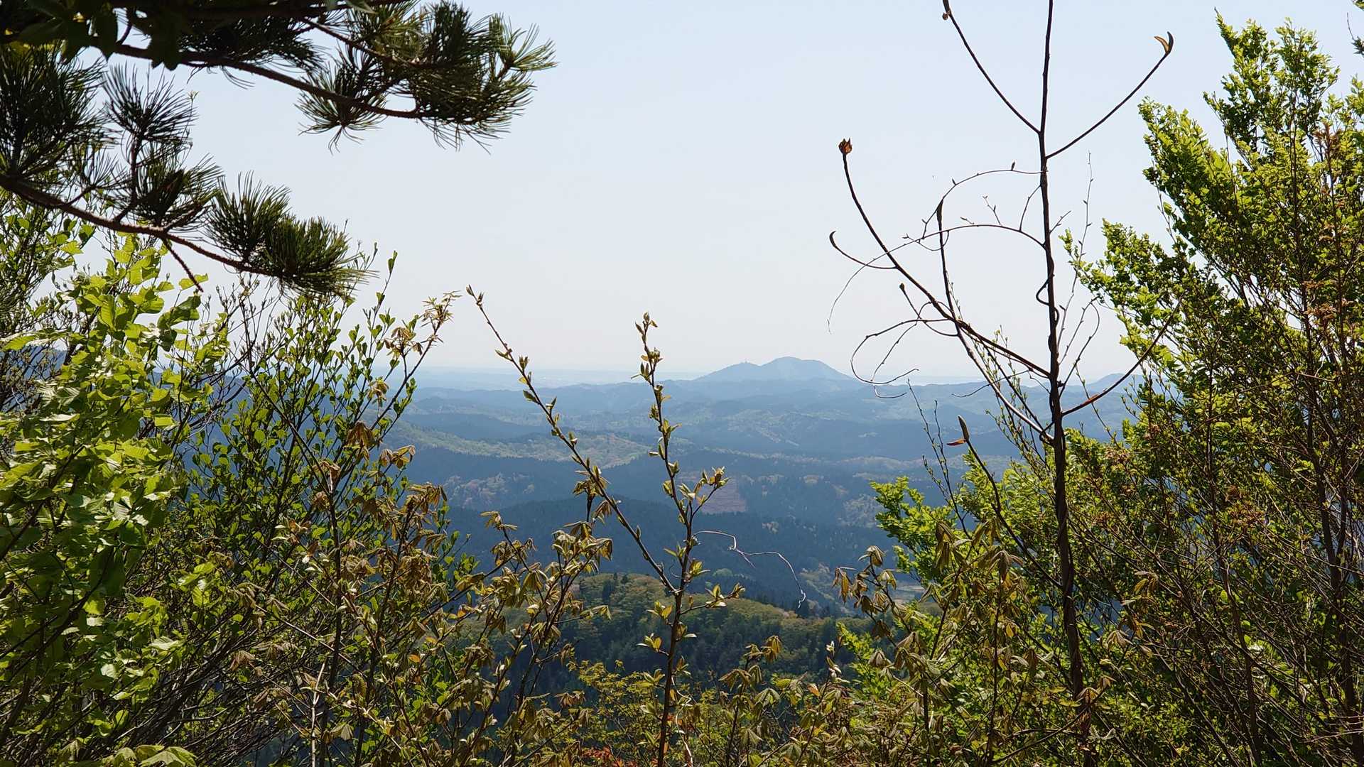 房住山、登頂！
最初に飛び込む景色は森山。