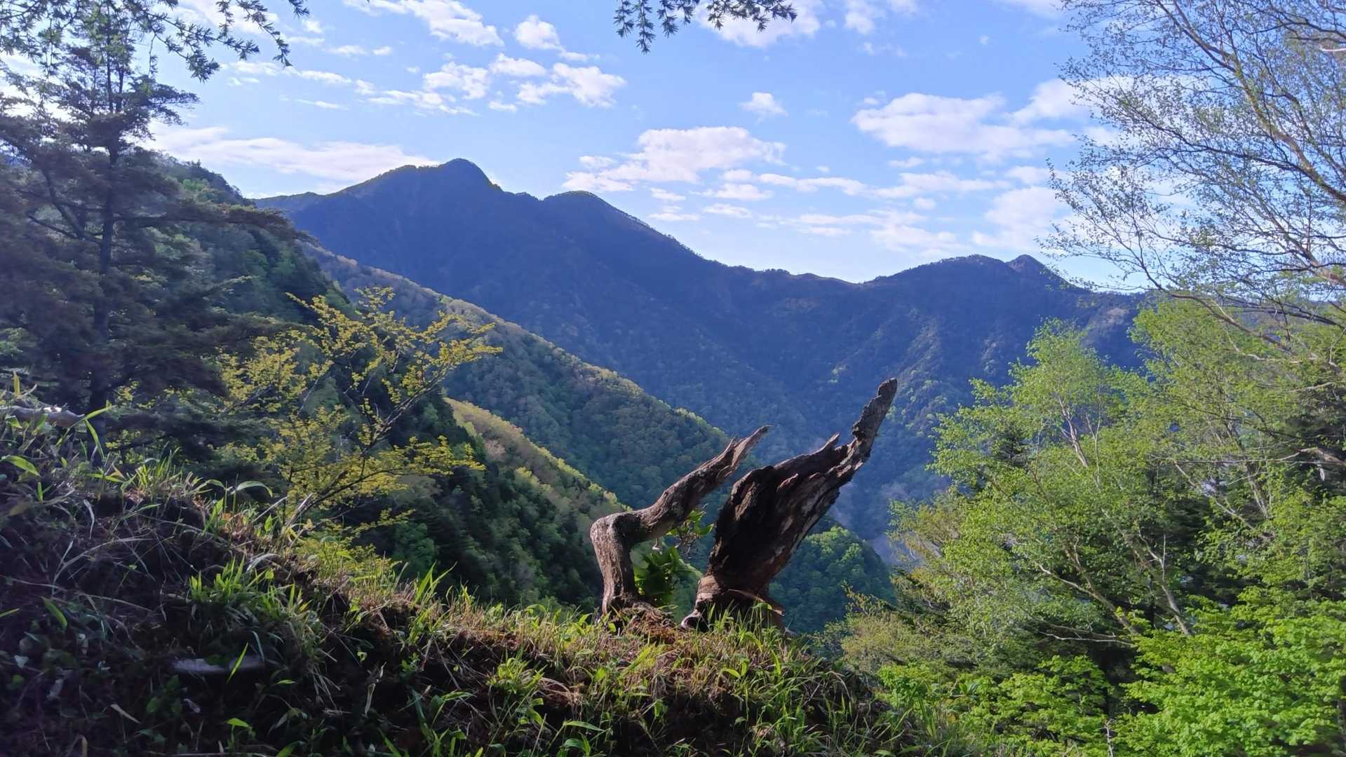 左が北峰　南峰
右は　鶏冠山か
