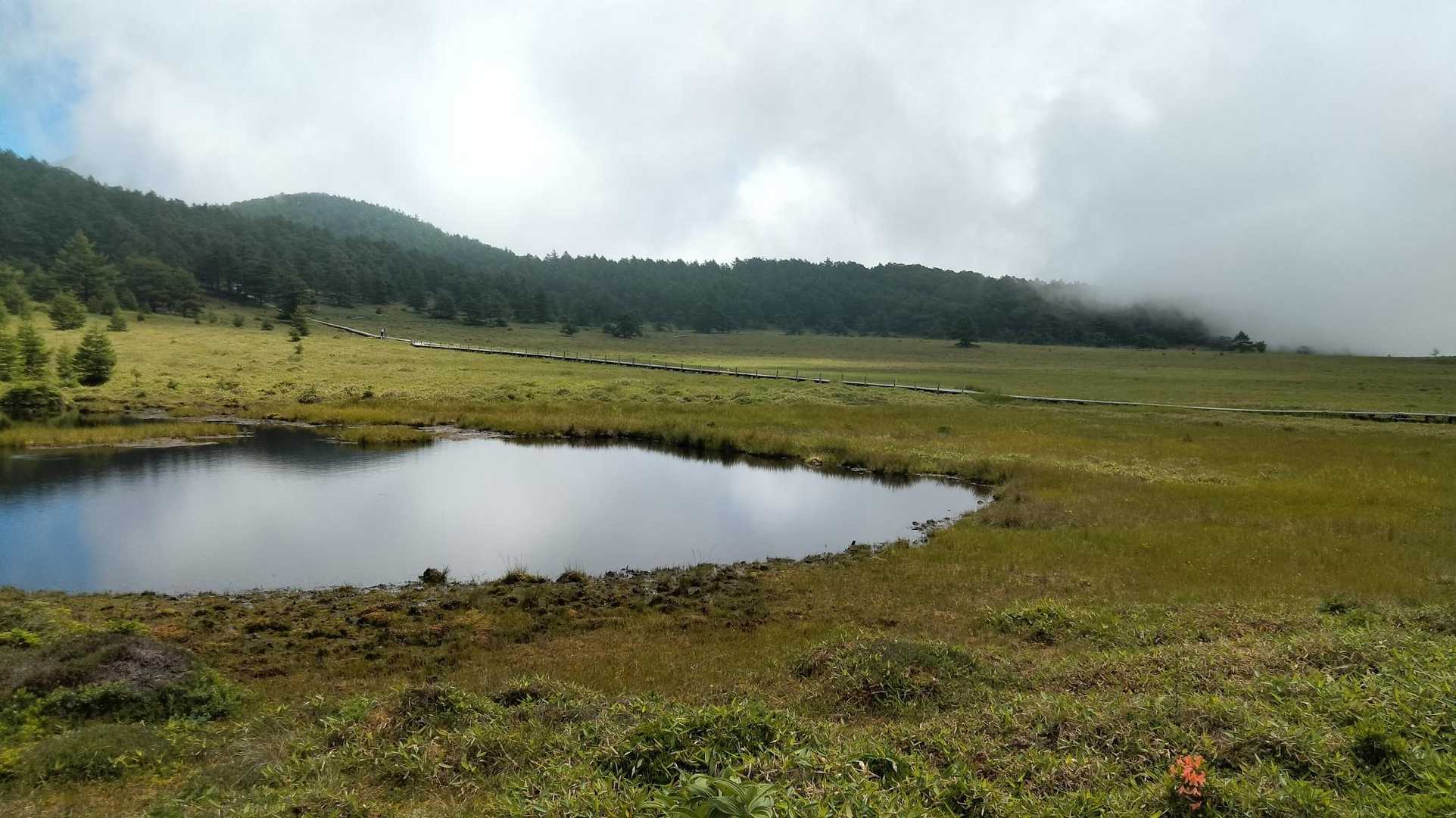 篭ノ登山-西篭ノ登山-池ノ平湿原入口-鏡池-三方ヶ峰-見晴 縦走コースの写真