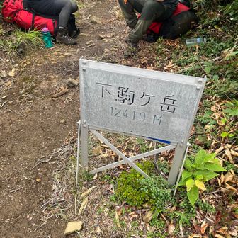 下駒ヶ岳。
地図を見ても周りに駒ヶ岳は無さそうでした。