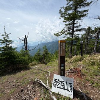 山頂2037mに到着。
来て知った、ココ、山梨百名山でした。