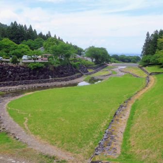 羽根谷だんだん公園に降りてきました、このまま降っていって道の駅ゴール🙌