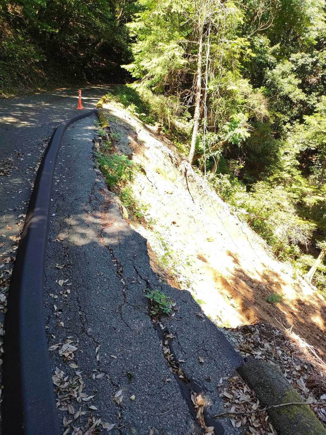 第一駐車場までの道が崩れている為、通行止めみたいです😱