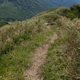 剣ヶ岩の地点に何やら看板が