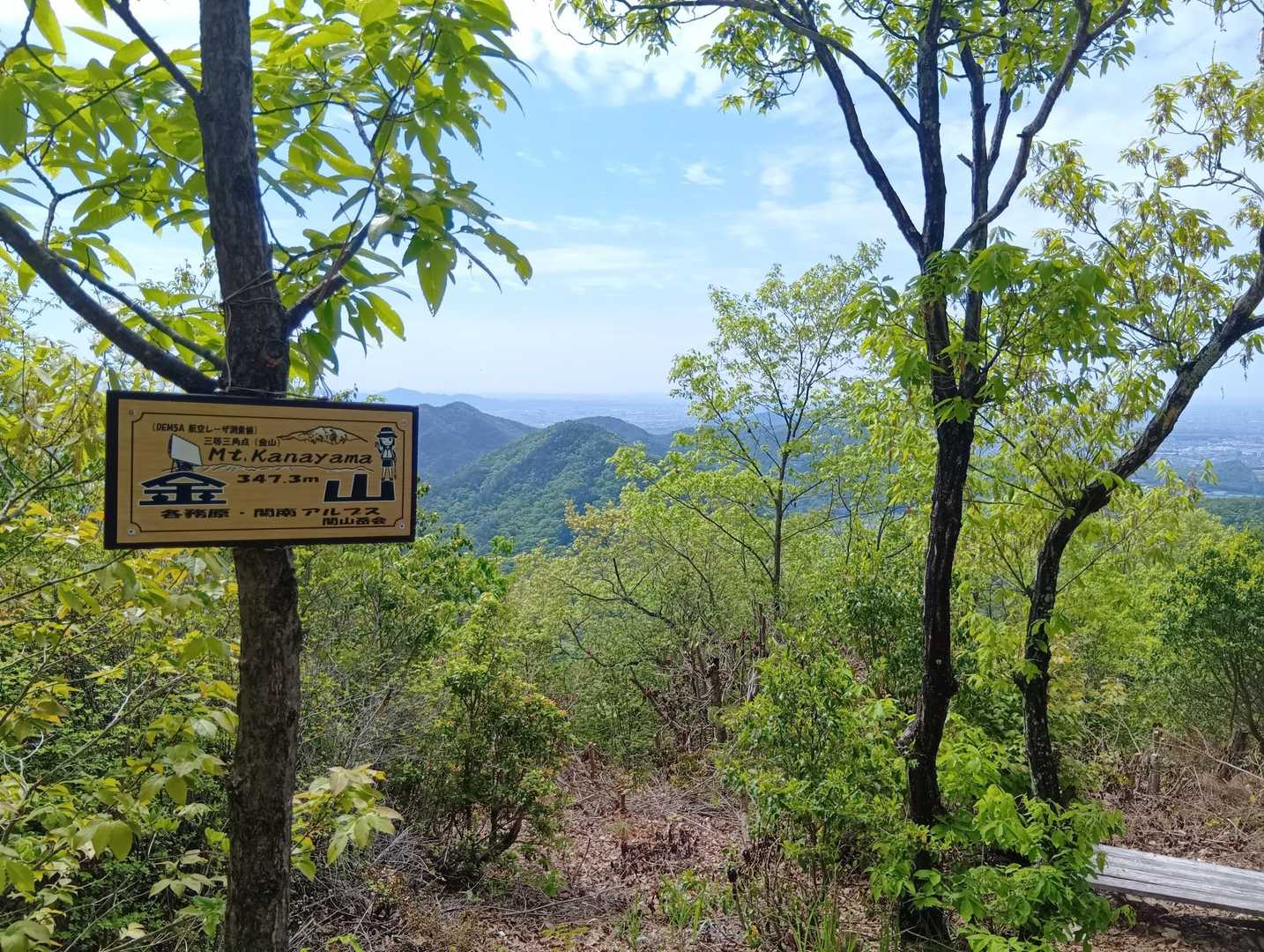 見晴台登山口-向山-須衛山-岩坂山-岩坂峠-金山 周回コースの写真