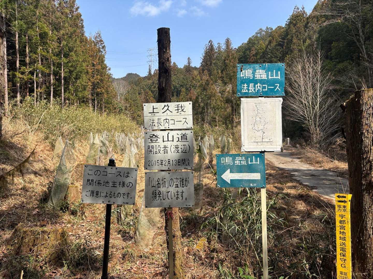 鳴蟲山 往復コースの写真