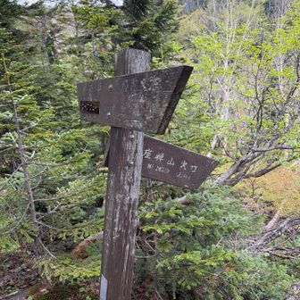 通るだけでピークの取れる座禅山は火口だったので、ピークは上↑ではなく下↓でした