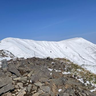 不忘山頂から見える屏風岳( ¨̮ )