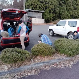 やっとの思いで猿倉の🅿️に到着。　遠かったー😖。