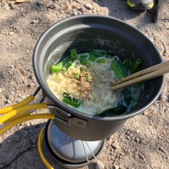 初めて（！？）の山ごはん。これからはもっと頑張ろうと思います！✊