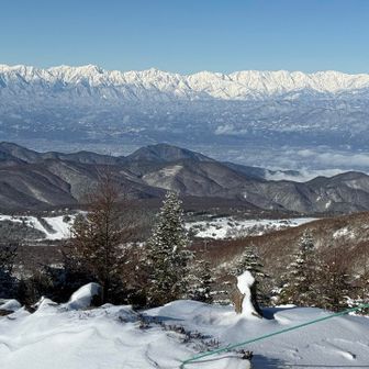 展望が広がり振り返ると北アルプス