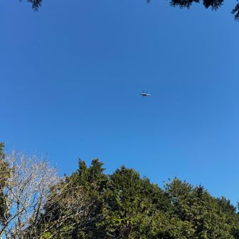 ヘリコプターが旋回しまくってた