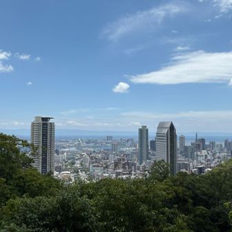 見晴展望台の手前…三宮の街が見えて来た👀