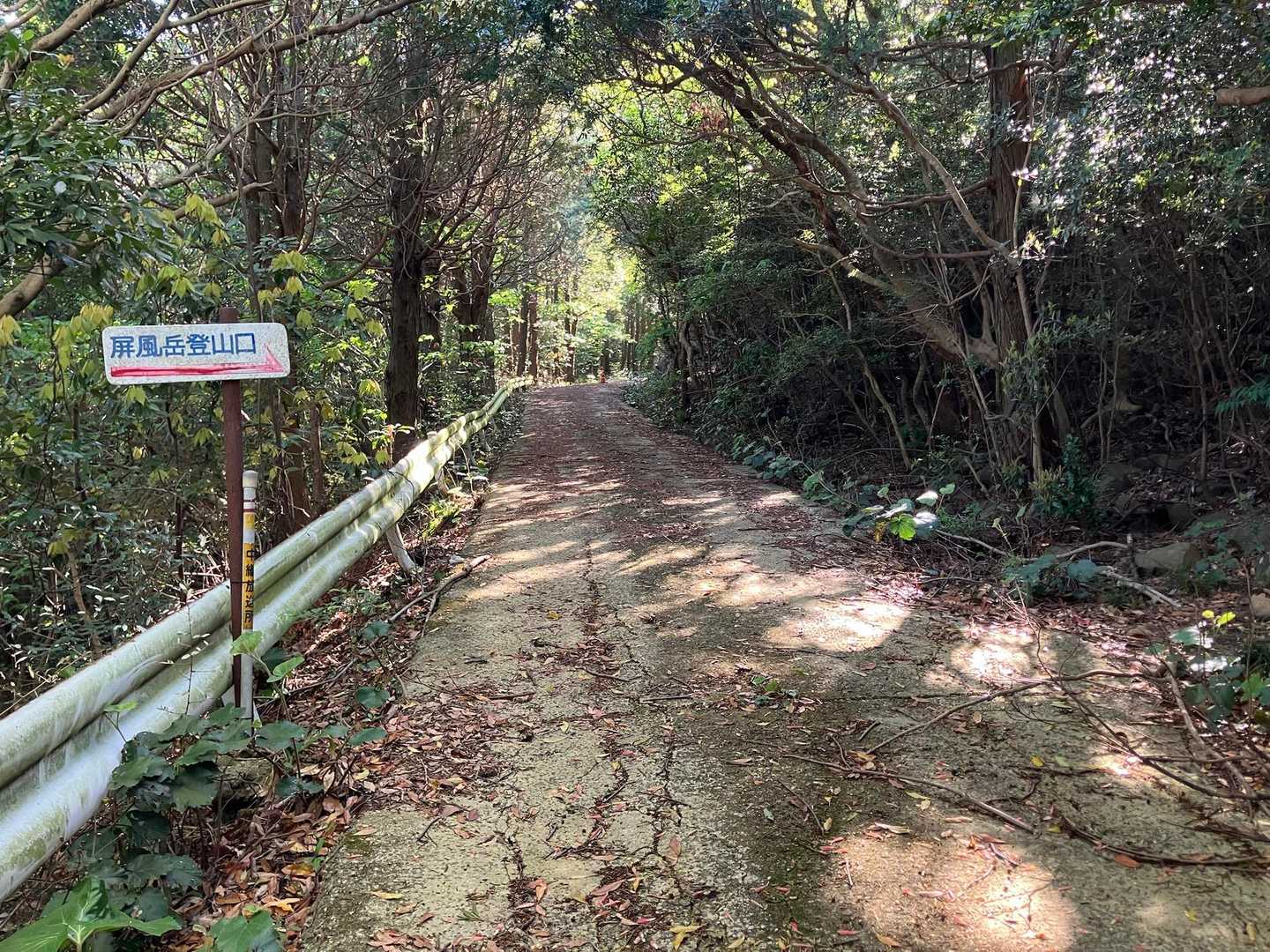 ここから登ります。