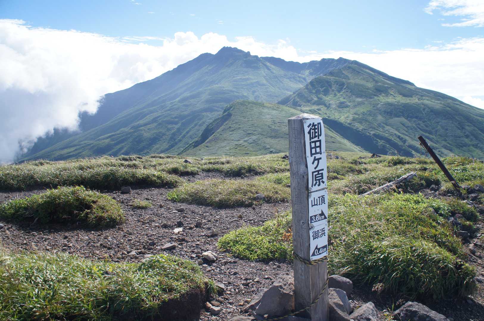軽いピークを越えて御田ヶ原にでる。