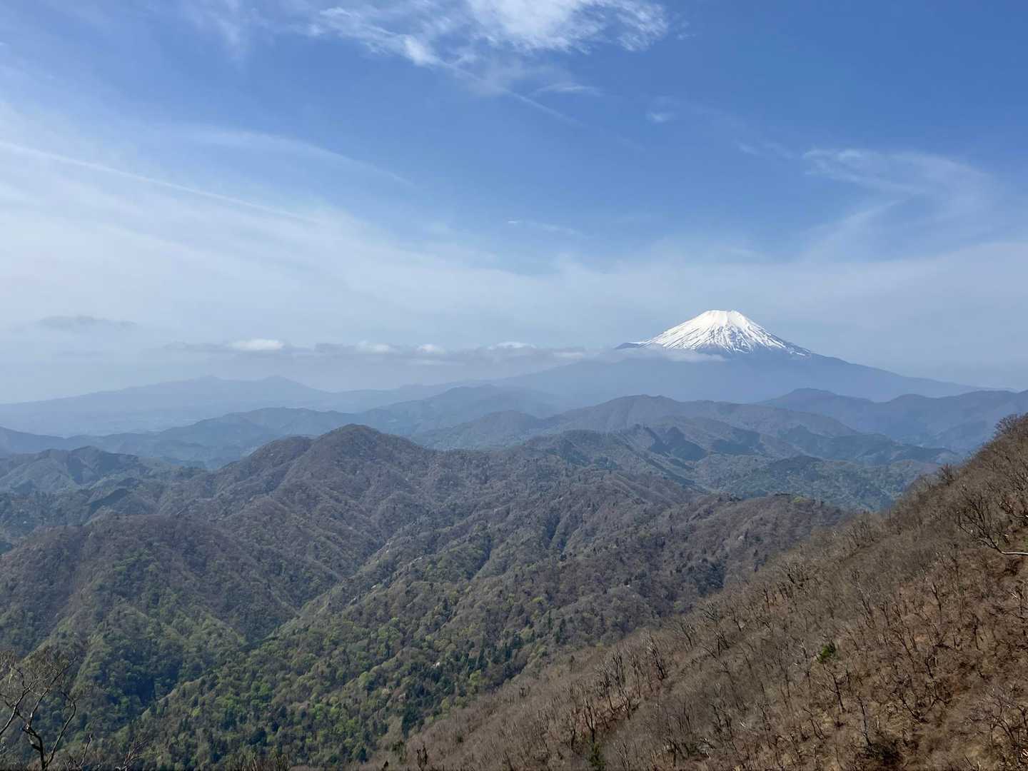 登っていく途中、富士山が何度も見えました