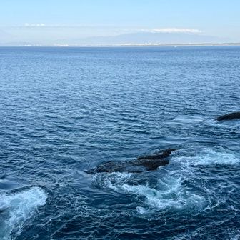 場所によっては波が渦巻いて迫力🌊
