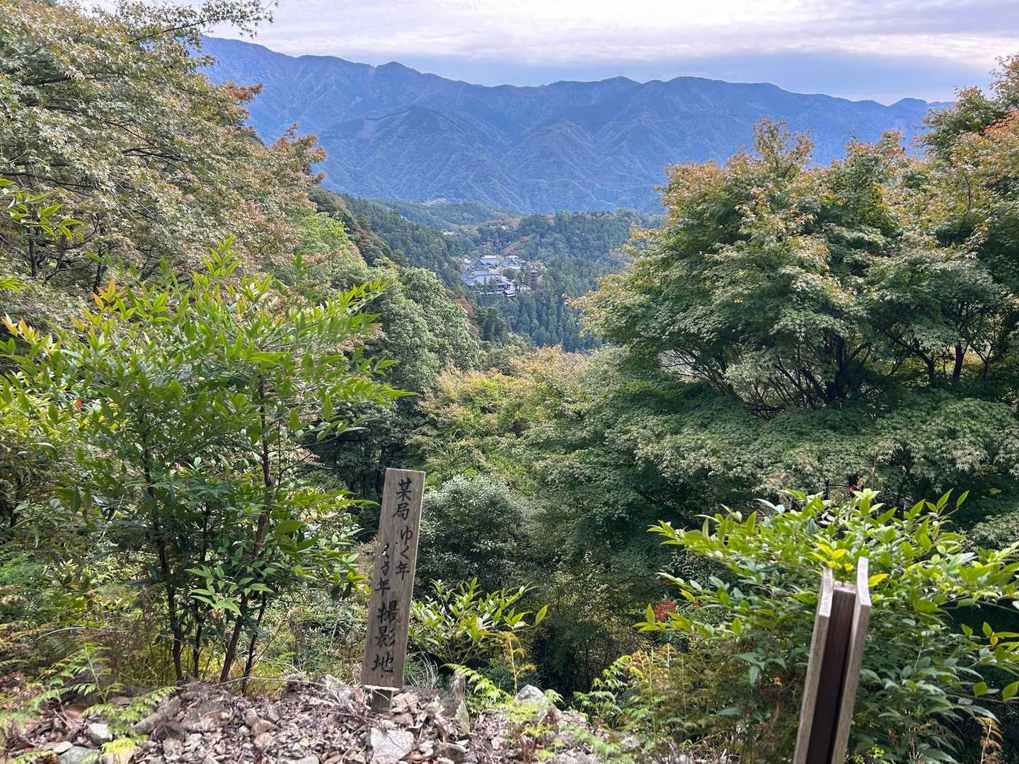 某ゆく年くる年の撮影地だって。
眼下に久遠寺が見える。