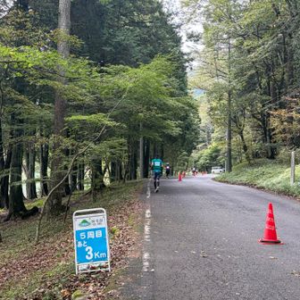 湖畔に出てマラソン大会に合流(^^)