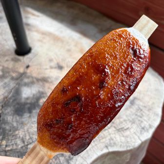 五平餅😍その場で焼いてくれて、焼いてる匂いもおいしーー！