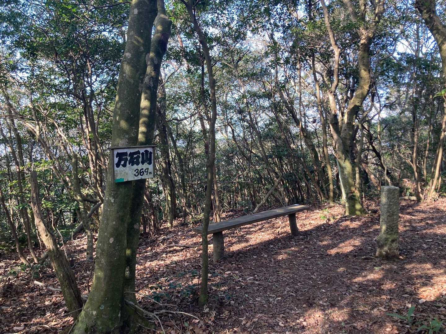 万石山。ここからは概ね降り